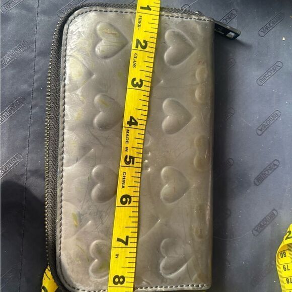 Marc Jacobs id holder checkbook money purse Hearts Zippered Clutch Wallet y2k - Picture 5 of 5